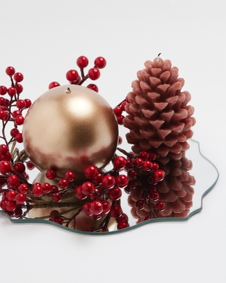 Ornate Glass Plate - XMAS Decor