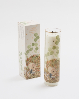 Echidna Glazed Chestnut Cathedral Candle 410g Australiana