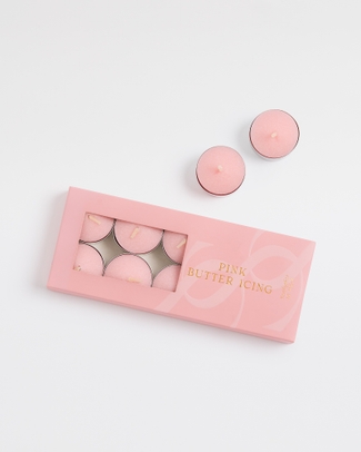Pink Butter Icing 10pk Tealights Signature 5hr