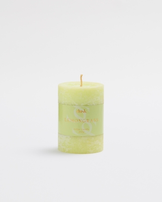 Lemongrass Zest Scented Pillar Candle