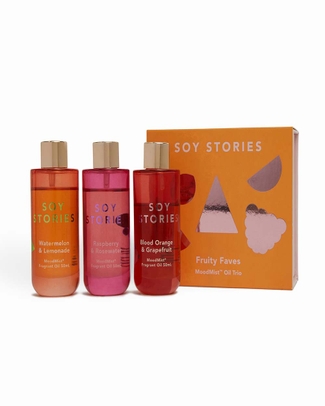 Soy Fruity Faves MMF 3pk Peach Black Tea/Rasp & Rosewater/Bl Oran
