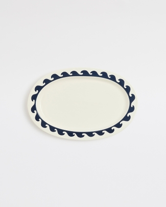 Blue Tide Oval Platter 35cm Dinner Club