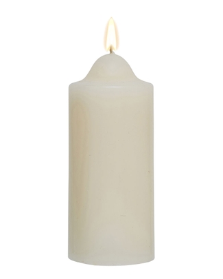 Ivory Unscented Pillar Dome Candle