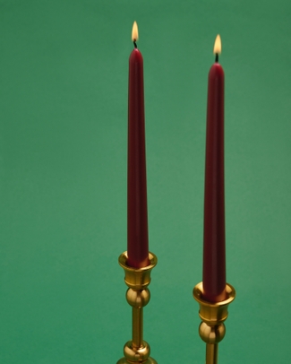 Unscented Taper Candle Red 2pk - XMAS Celebration