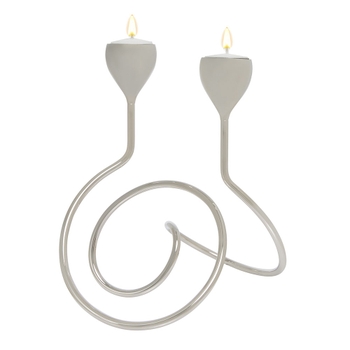Tango Silver Tealight Candle Holder