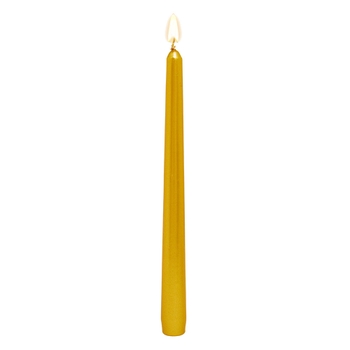 Gold Metallic Unscented Taper Candle