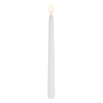 White Unscented Taper Candle