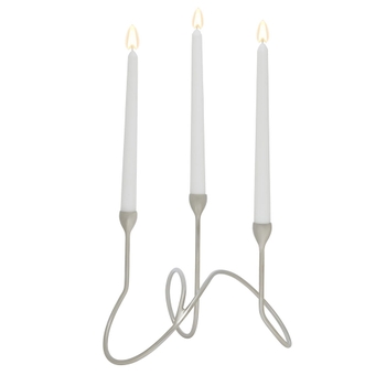 Tangle Silver Taper Candle Holder
