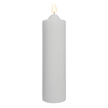 White Unscented Pillar Dome Candle (250x76mm)