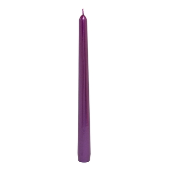 Purple Metallic Unscented Taper Candle