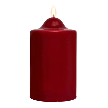Red Unscented Pillar Dome Candle (110x76mm)