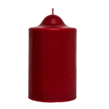 Red Unscented Pillar Dome Candle