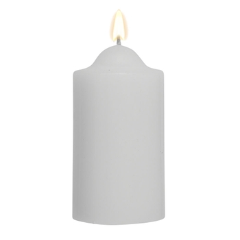 White Unscented Pillar Dome Candle (110x50mm)