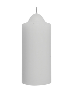 White Unscented Pillar Dome Candle