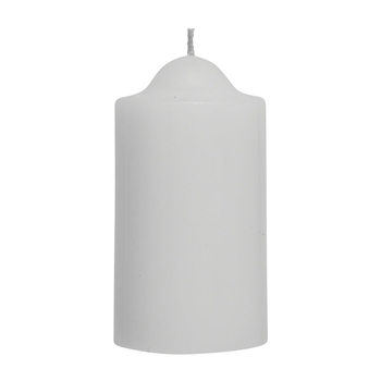 White Unscented Pillar Dome Candle