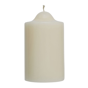 Ivory Unscented Pillar Dome Candle