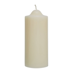 Ivory Unscented Pillar Dome Candle