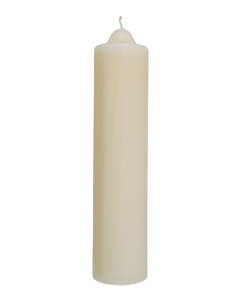 Ivory Unscented Pillar Dome Candle