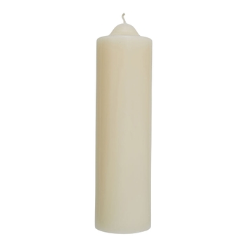 Ivory Unscented Pillar Dome Candle