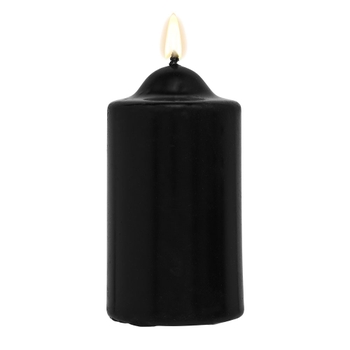 Black Unscented Pillar Dome Candle (80x50mm)