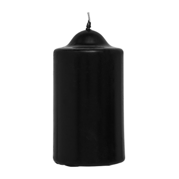Black Unscented Pillar Dome Candle