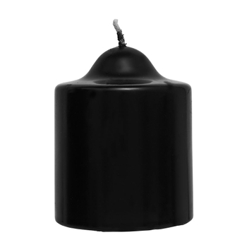 Black Unscented Pillar Dome Candle