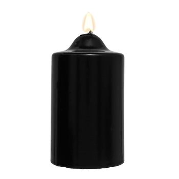 Black Unscented Pillar Dome Candle (160x76mm)