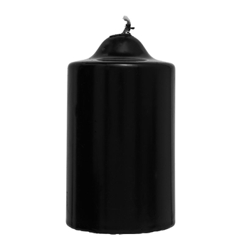 Black Unscented Pillar Dome Candle
