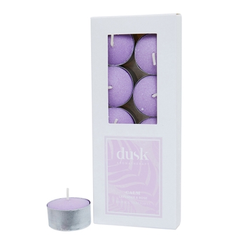 Lavender &amp; Rose Calm Scented Tealight Candles (10 Pack)