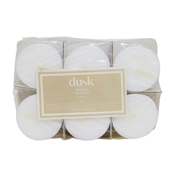 White Votive Candles (6 Pack)