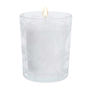 Etched Floral Votive Candle Holder