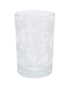 Etched Floral Votive Candle Holder