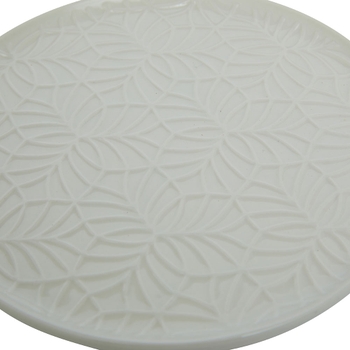 Gracie White Ceramic Plate