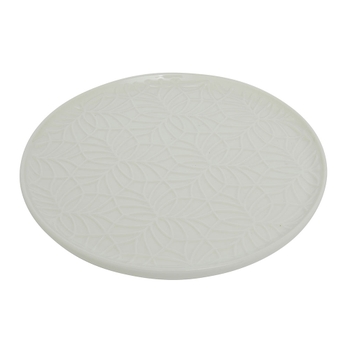 Gracie White Ceramic Plate