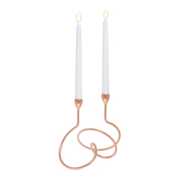 Jocelyn Rose Gold Taper Candle Holder