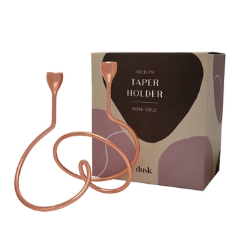 Jocelyn Rose Gold Taper Candle Holder