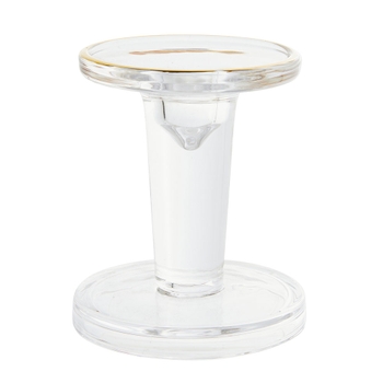 Mora Gold Rim Pillar &amp; Taper Candle Holder Tall