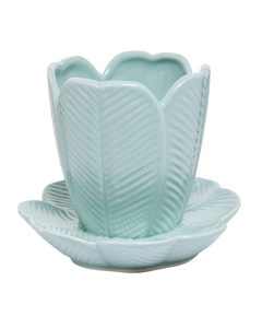 Thalia Mint Flower Votive Holder