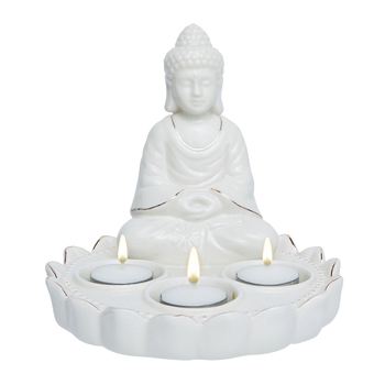 Cahya Gold Buddha Tealight Holder 