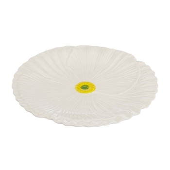 Primrose White Large Ceramic Plate