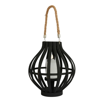 Oralie Black Bamboo Lantern
