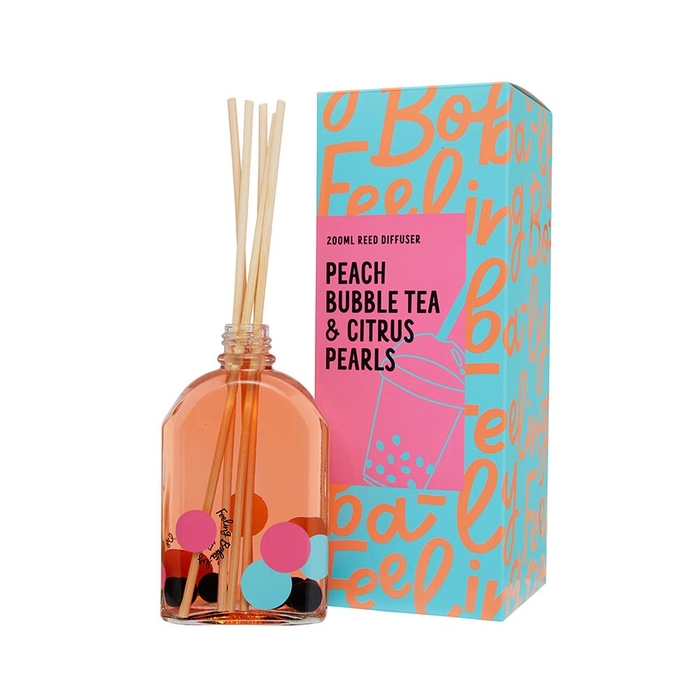 dusk.com.au | Peach Bubble Tea & Citrus Pearls Reed Diffuser