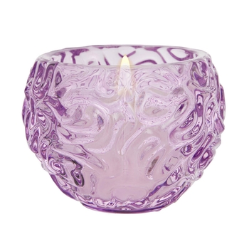 Alana Purple Glass Tealight Holder