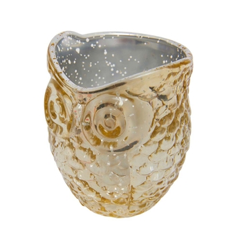 Odette the Owl Gold Tealight Holder
