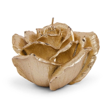 Glorious Gold Glitter Rose Novelty Candle