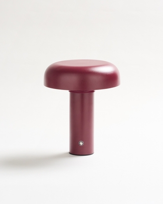 Large Portobella LED Lamp - Burgundy