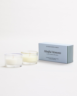 Mindful Moments Candles 2pk - Mauve & Green - DA