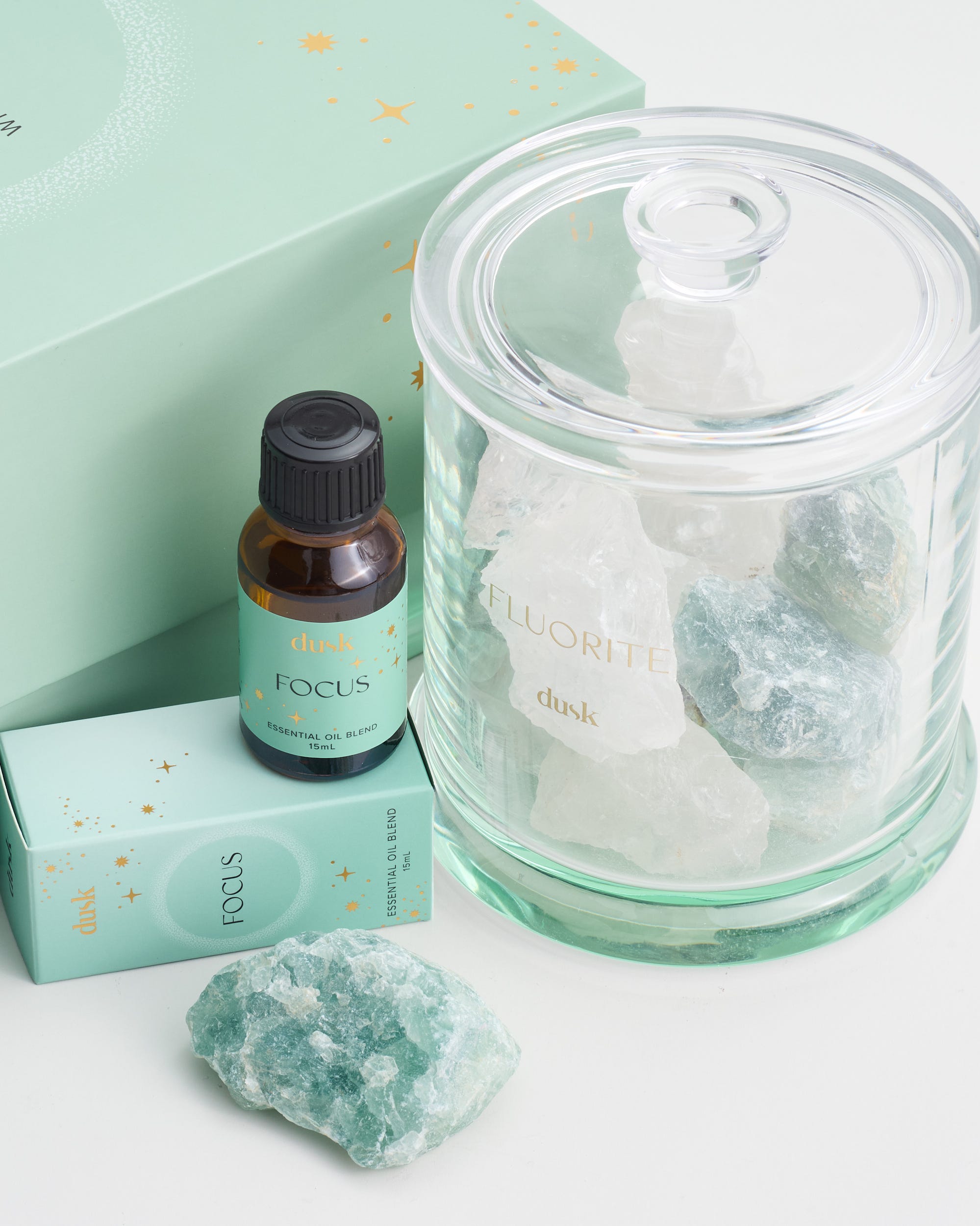 Fluorite Crystal Diffuser and Oil Bundle Focus