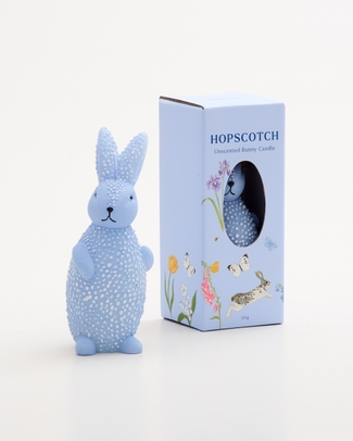 Bunny Unscented Candle Blue 14.5cm