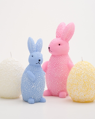 Bunny Unscented Candle Pink 18cm